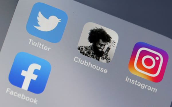 フェイスブック、ツイッター、インスタグラム、Clubhouse（クラブハウス）のアプリ