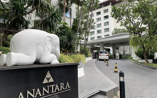 マイナーが運営する高級ホテル「アナンタラ」（21日、バンコク）