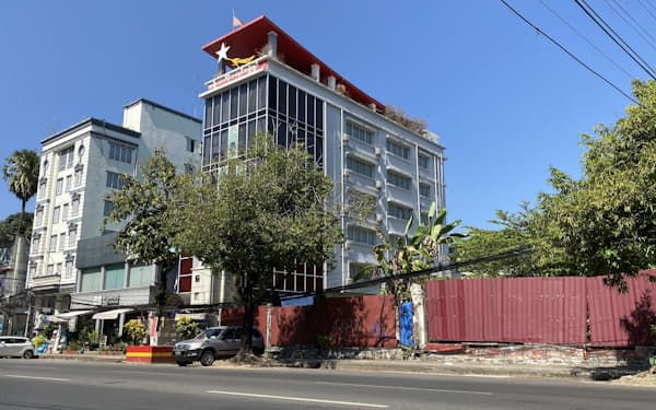 最大都市ヤンゴンにあるNLDの党本部（2022年1月）