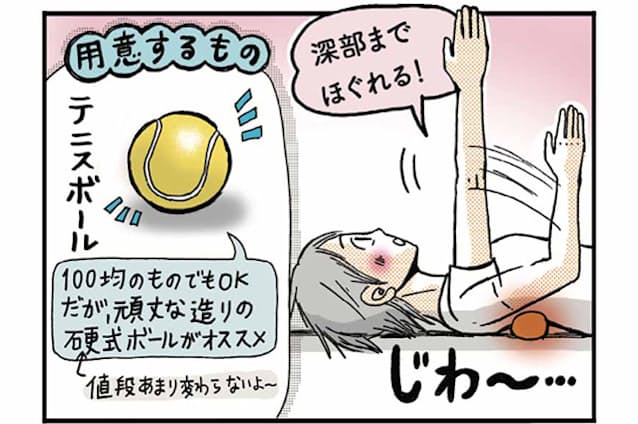 テニスボールで背中ほぐし 整筋 して腰も首も軽く Nikkei Style テニスボールで背中ほぐし 整筋 して腰も首も軽く Nikkei Style