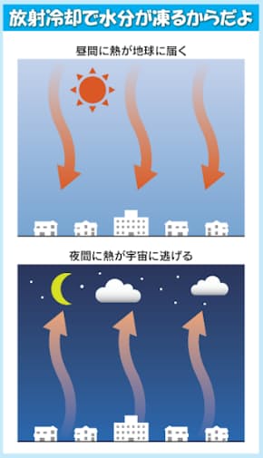 晴れたのになぜ霜ができる 地表の熱が逃げるからだよ 日本経済新聞 晴れたのになぜ霜ができる 地表の熱が逃げるからだよ 日本経済新聞