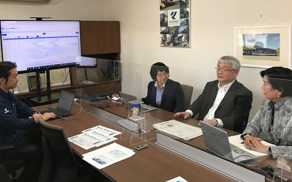 ヒサノは久保誠社長(右から2人目)らがチームを組んでDX戦略を進めている