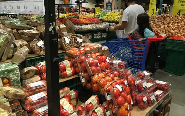 農作物が値上がりしている(サンパウロ市内のスーパー)
