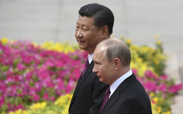 中国の習近平国家主席とロシアのプーチン大統領＝ＡＰ
