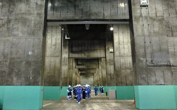リサイクル燃料貯蔵（RFS）の使用済み核燃料の中間貯蔵施設（青森県むつ市）