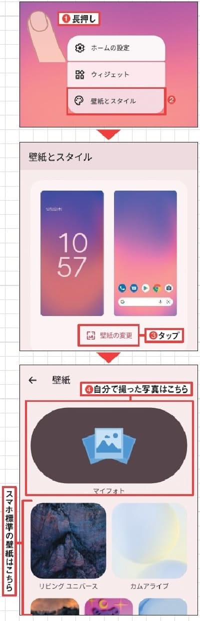 ビジュアル解説 Androidスマホの壁紙を自分好みに変更 Nikkei Style ビジュアル解説 Androidスマホの壁紙を自分好みに変更 Nikkei Style