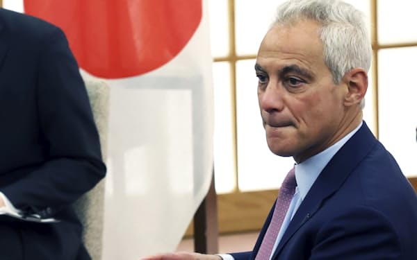 エマニュエル駐日米大使は、ＬＮＧの一部を欧州に融通する日本の方針を歓迎した（写真は１日）＝ＡＰ