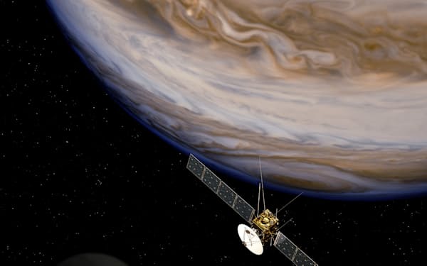 木星や衛星を探査するJUICE探査機の想像図＝ESA提供