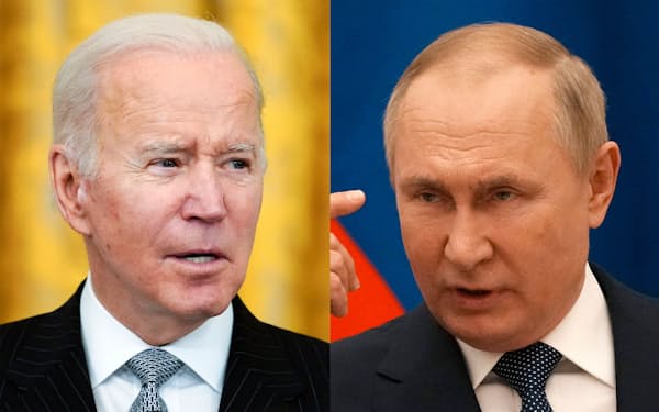 バイデン米大統領とプーチン・ロシア大統領がウクライナ情勢を巡り電話で協議した＝ＡＰ