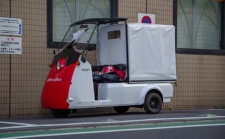 オフィスグリコ事業で配送用に使う電気自動車