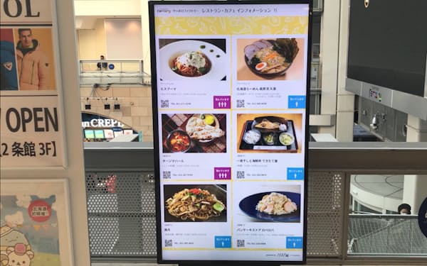 アウル  ライトを使ったサッポロファクトリー（札幌市）の実証実験では飲食店の売上高が上がった