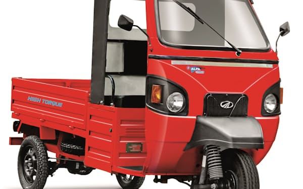 マヒンドラが1月に発表した電動貨物三輪はラストワンマイル配送などへの活用を見込む