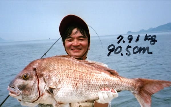 瀬戸内海で大物のタイを釣った（2008年）