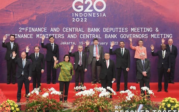 インドネシアのジャカルタで１８日まで開かれた２０カ国・地域（Ｇ２０）の財務相・中央銀行総裁会議は、インフレや地政学リスクへの懸念を表明した　＝ロイター