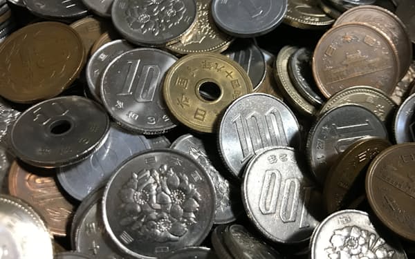 スマホ決済の普及で少額の硬貨の減少が目立つ