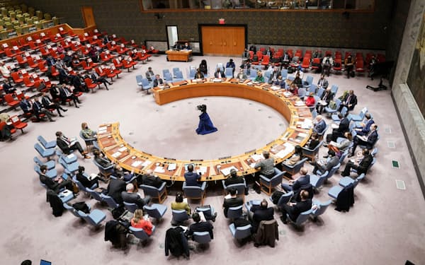 国連の安全保障理事会は21日、ウクライナを巡り緊急会合を開いた（ロイター）