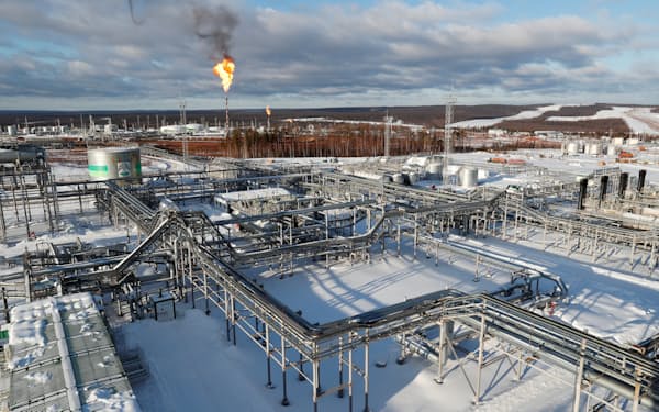 ロシア東部イルクーツク地方の油田施設（2019年3月撮影）＝ロイター