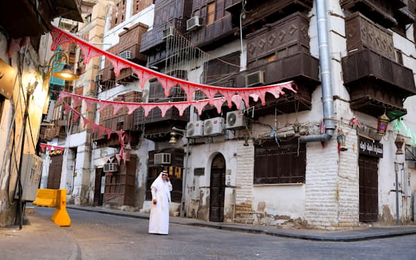 サウジアラビアのジッダの旧市街（2018年6月撮影）=ロイター