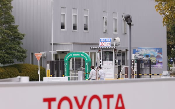 部品会社へのサイバー攻撃の影響で生産を停止したトヨタ自動車高岡工場（1日、愛知県豊田市）