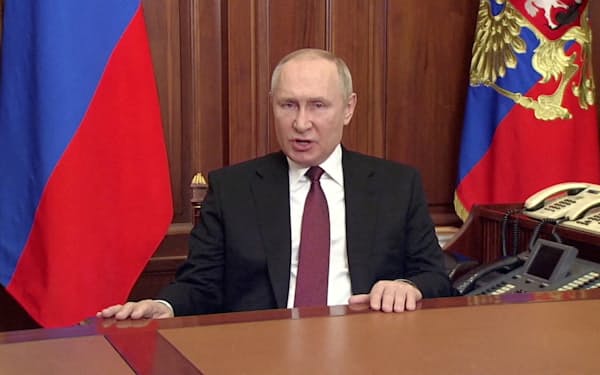 プーチン大統領はロシアとウクライナの「一体性」について繰り返し言及してきた＝ロイター