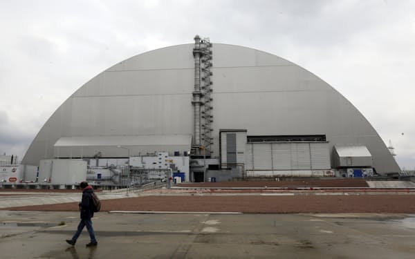 外部からの電力供給が途絶したチェルノブイリ原子力発電所（2021年4月）＝ＡＰ