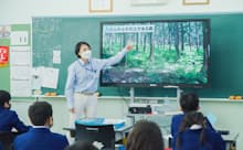 学校に出向いて水の大切さを学んでもらう「水育」の授業