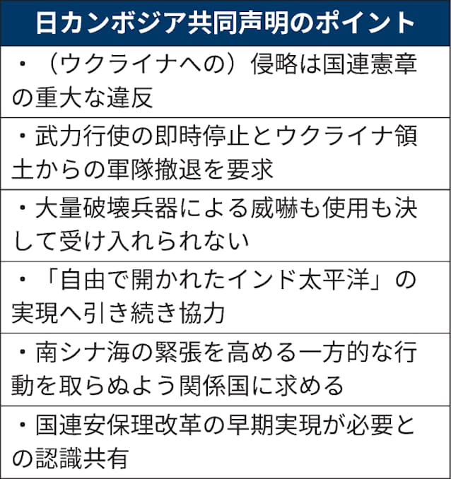 対ロ及び腰のasean 名指し批判せず 日カンボジア声明 日本経済新聞 対ロ及び腰のasean 名指し批判せず 日カンボジア声明 日本経済新聞