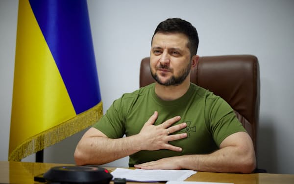 ゼレンスキー大統領は、ＮＡＴＯ加盟の断念を示唆している＝ウクライナ大統領府提供・ロイター