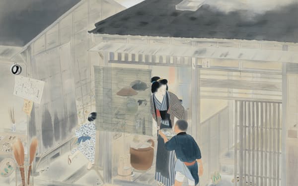 鏑木清方「鰯」(1937年ごろ、東京国立近代美術館蔵、通期展示)ⒸNemoto Akio
