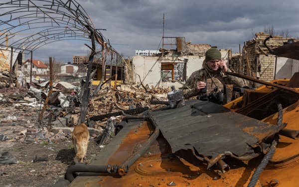 ウクライナの首都キーウ（キエフ）近郊ブチャでは多数の市民が犠牲となった=ロイター