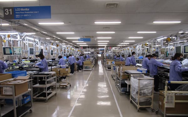 モニター大手のEIZOは石川県内に本社を構える（同社の生産拠点）
