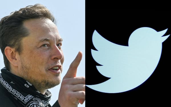 FILE PHOTO: Tesla CEO Elon Musk gestures as he visits the construction site of Tesla's Gigafactory in Gruenheide near Berlin, Germany, August 13, 2021. Patrick Pleul/Pool via Reuters/File Photo

FILE PHOTO: The Twitter logo is displayed on a screen on the floor of the New York Stock Exchange (NYSE) in New York City, U.S., September 28, 2016. REUTERS/Brendan McDermid/File Photo