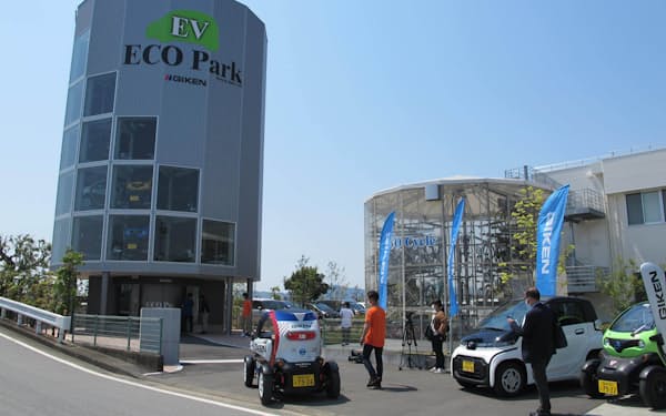 技研製作所が開発した超小型EV専用の機械式駐車場「EV　エコパーク」