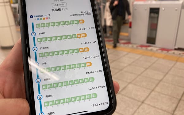 列車ごとの混雑状況がリアルタイムでわかるシステムを東京メトロは全路線へ導入する予定だ