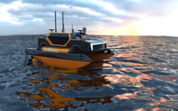 海舶科技が開発する無人運航船は水中の生態系観測や災害対応への活用が期待されている＝北京海舶無人船科技提供