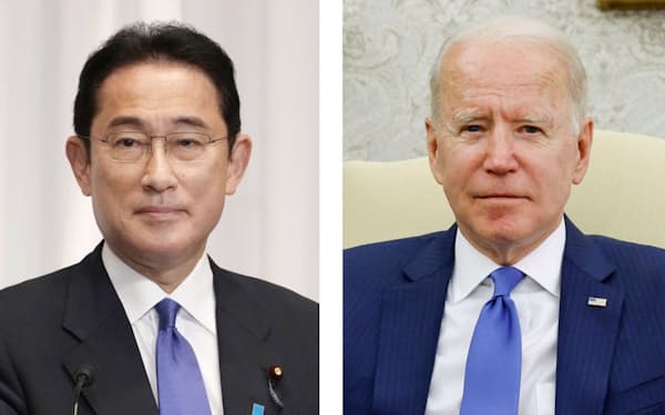 岸田文雄首相（左）とバイデン米大統領は5月23日に会談する（ロイター）
