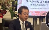 住友生命保険が3月1日に開催したオンライン「入社式」。高田幸徳社長は60歳で再スタートするシニア社員にエールをおくった。