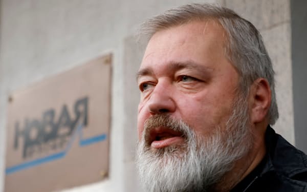 ムラトフ氏が編集長を務めるノーバヤ・ガゼータはウクライナ侵攻に批判的な立場をとってきた（２０２１年１０月）＝ロイター
