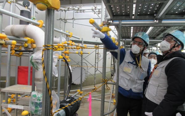 IAEAは2月に実施した処理水の安全性評価の報告書を公表した（東京電力提供）