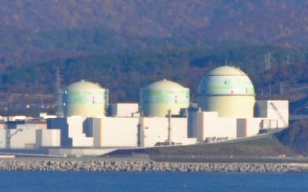北海道電力の泊原子力発電所（北海道泊村）