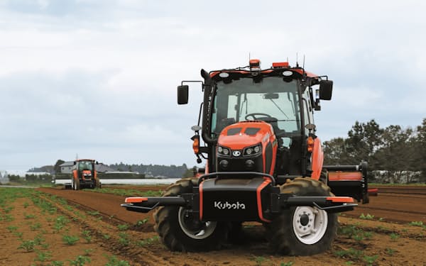 クボタはトラクターの自動運転などの次世代農機の開発に取り組む