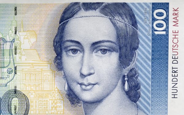 クララの肖像はユーロに統合前の100ドイツマルク紙幣に使われていた©New Picture Library/アフロ