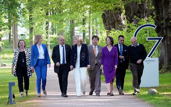 G7外相会合がドイツで開かれている＝外務省提供