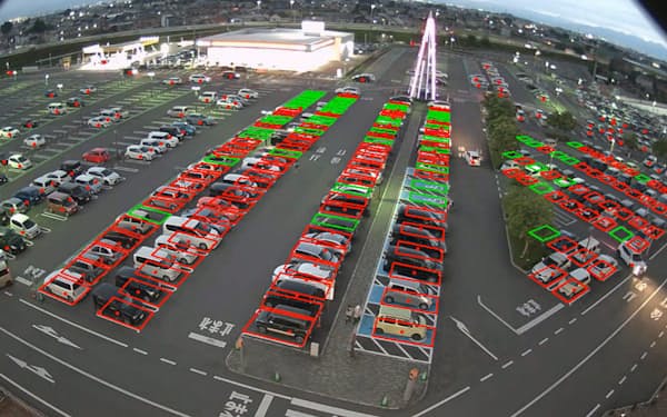 AIカメラが駐車場の満空を判断する