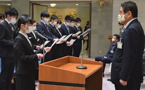名古屋市の入庁式（21年）