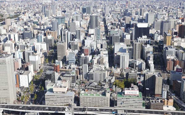 オフィスビルやタワーマンションが並ぶ名古屋市中心部