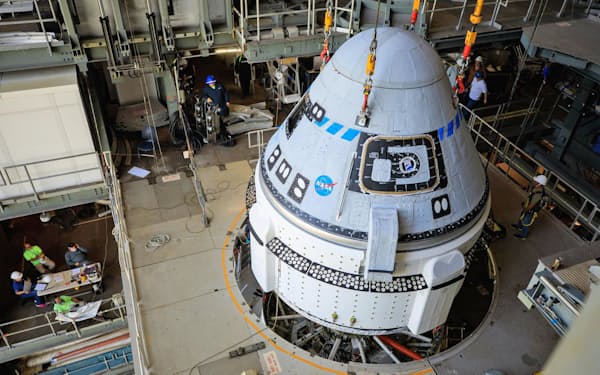 ボーイングの新型宇宙船「スターライナー」＝NASA提供、共同