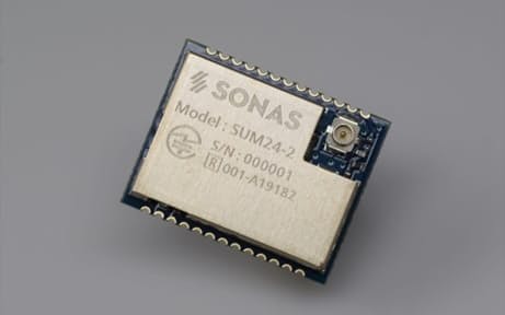 ソナスは独自通信規格「ユニゾネット」を搭載した通信モジュールを量産する