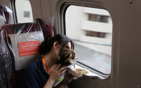 ＪＲ東日本は国内初となる、新幹線でのペット同乗の実証実験をした