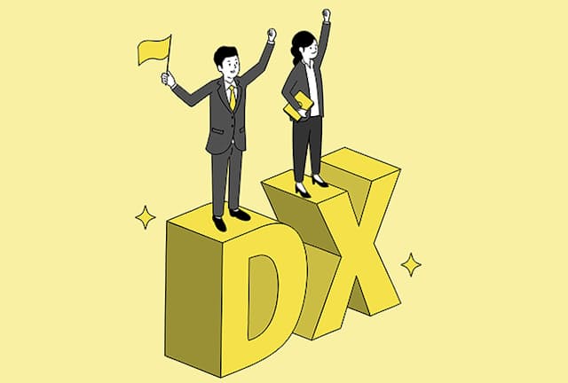 DX(デジタルトランスフォーメーション)は業務改革に通じる。成功させるには経営者の本気が欠かせない ※画像はイメージ(イラスト提供:claudenakagawa/Shutterstock.com) DX(デジタルトランスフォーメーション)は業務改革に通じる。成功させるには経営者の本気が欠かせない ※画像はイメージ(イラスト提供:claudenakagawa/Shutterstock.com)